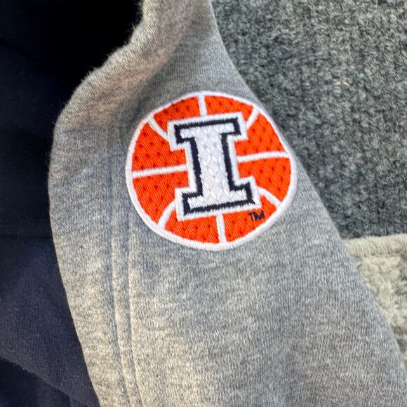 Vtg Y2K Nike Fighting Illini University of Illinois Embroidered Hoodie Sz Large - Picture 4 of 11